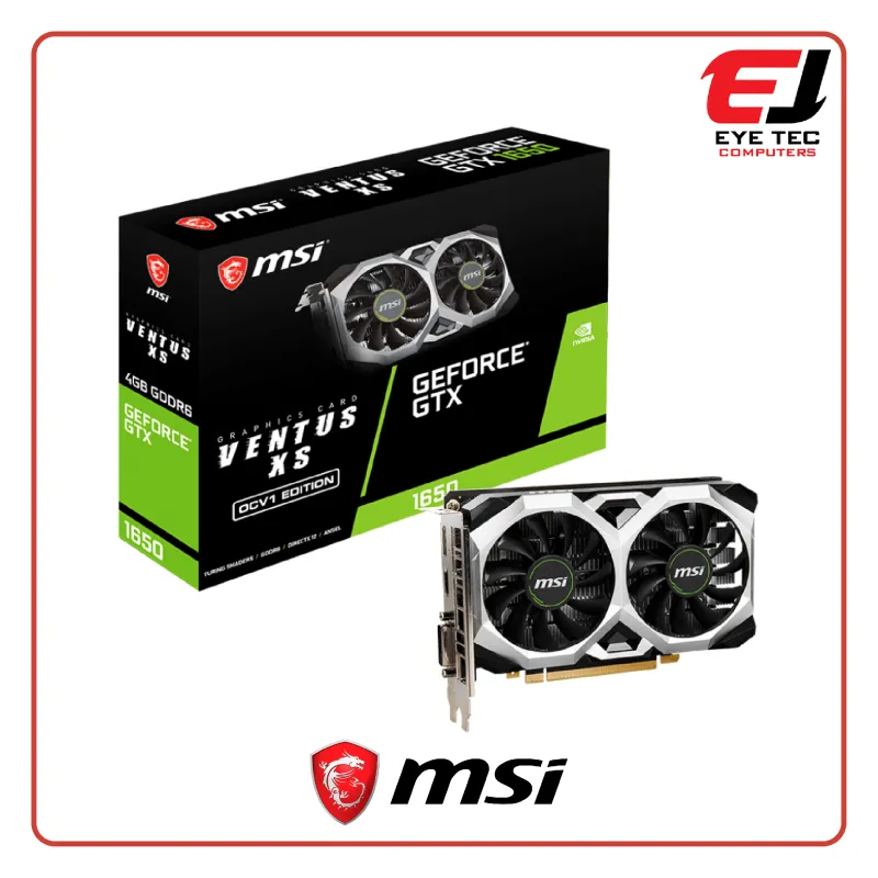 MSI GeForce GTX 1650 D6 VENTUS XS OCV1 4GB GDDR6 Graphic Card