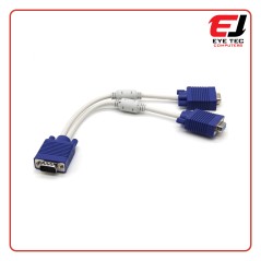 Dual Monitor VGA Splitter Y Cable