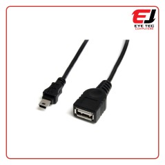 Mini USB to USB Female 1 Feet Cable