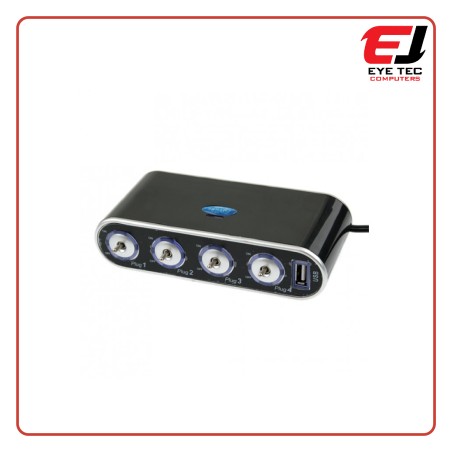 In Car USB & Four Socket With Switch WF-0307