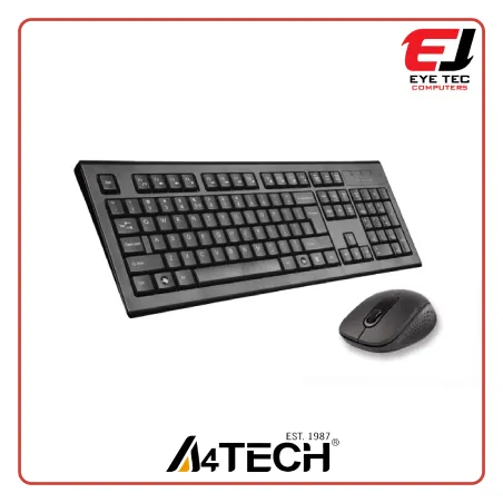 A4TECH 7100N V-Track Wireless Desktop Keyboard Mouse Combo Kit