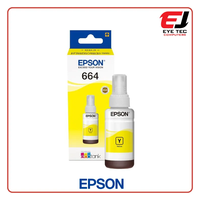 Epson T-664-4 Yellow Original Ink Bottle