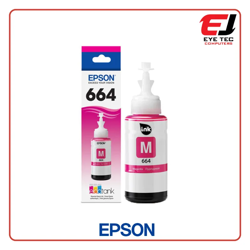 Epson T-664-3 Magenta Original Ink Bottle