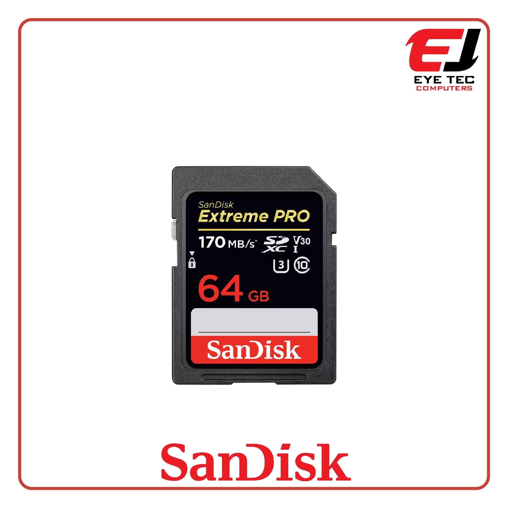 SanDisk Extreme PRO SDXC UHS-I CARD 64GB | EYE TEC Computers